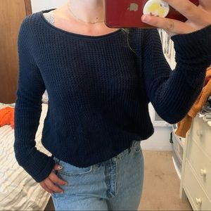 Blue knit sweater